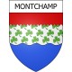 Pegatinas escudo de armas de Montchamp adhesivo de la etiqueta engomada