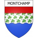 Stickers coat of arms Montchamp adhesive sticker