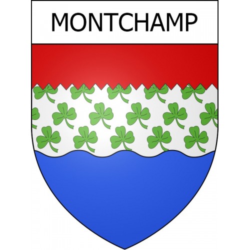 Montchamp 15 ville Stickers blason autocollant adhésif