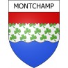 Montchamp 15 ville Stickers blason autocollant adhésif