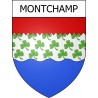 Pegatinas escudo de armas de Montchamp adhesivo de la etiqueta engomada
