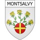 Pegatinas escudo de armas de Montsalvy adhesivo de la etiqueta engomada