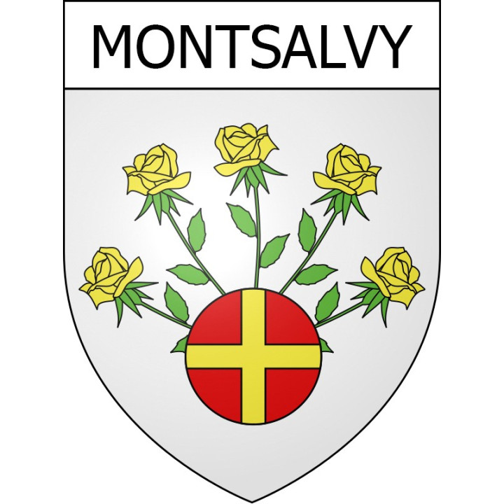 Stickers coat of arms Montsalvy adhesive sticker