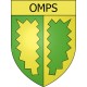 Pegatinas escudo de armas de Omps adhesivo de la etiqueta engomada