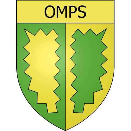 Pegatinas escudo de armas de Omps adhesivo de la etiqueta engomada