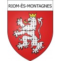Pegatinas escudo de armas de Riom-ès-Montagnes adhesivo de la etiqueta engomada