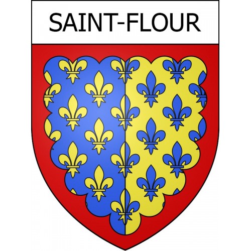 Pegatinas escudo de armas de Saint-Flour adhesivo de la etiqueta engomada
