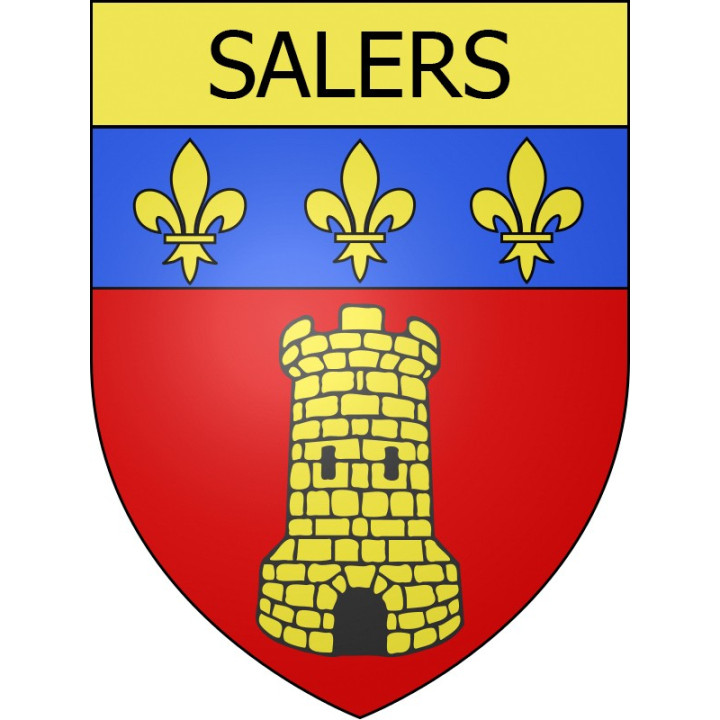 Pegatinas escudo de armas de Salers adhesivo de la etiqueta engomada