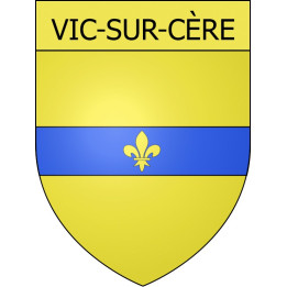 Stickers coat of arms Vic-sur-Cère adhesive sticker