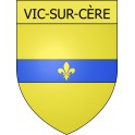 Stickers coat of arms Vic-sur-Cère adhesive sticker