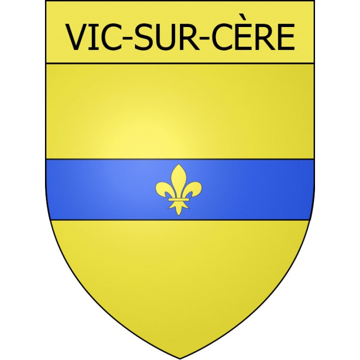 Vic-sur-Cère 15 ville Stickers blason autocollant adhésif