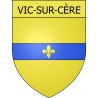 Pegatinas escudo de armas de Vic-sur-Cère adhesivo de la etiqueta engomada
