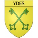 Ydes 15 ville Stickers blason autocollant adhésif