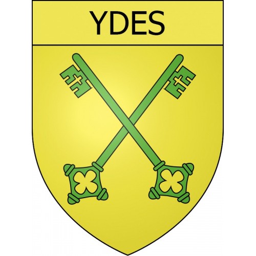 Ydes 15 ville Stickers blason autocollant adhésif