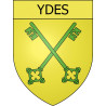 Pegatinas escudo de armas de Ydes adhesivo de la etiqueta engomada