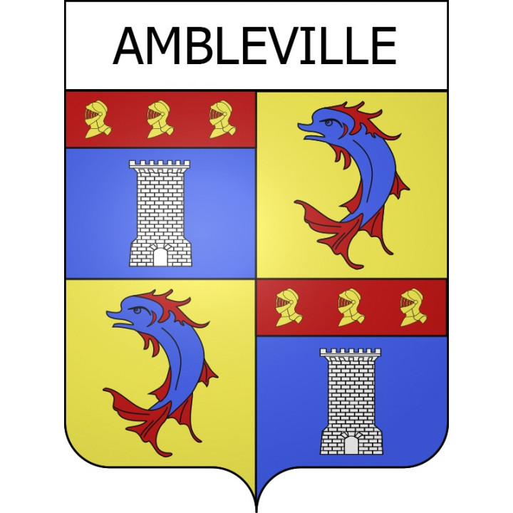 Stickers coat of arms Ambleville adhesive sticker