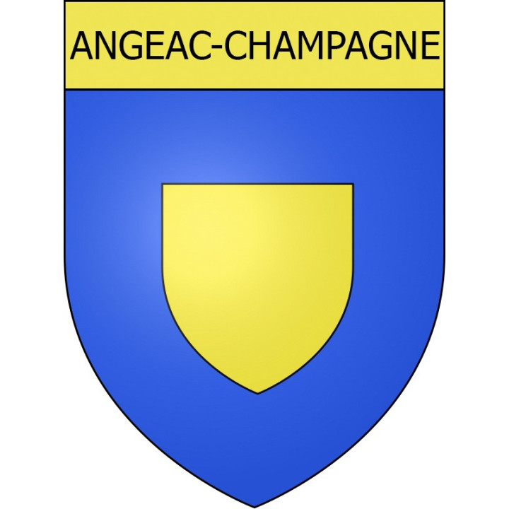 Angeac-Champagne Sticker wappen, gelsenkirchen, augsburg, klebender aufkleber