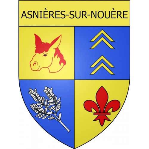 Asnières-sur-Nouère Sticker wappen, gelsenkirchen, augsburg, klebender aufkleber