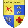 Pegatinas escudo de armas de Asnières-sur-Nouère adhesivo de la etiqueta engomada