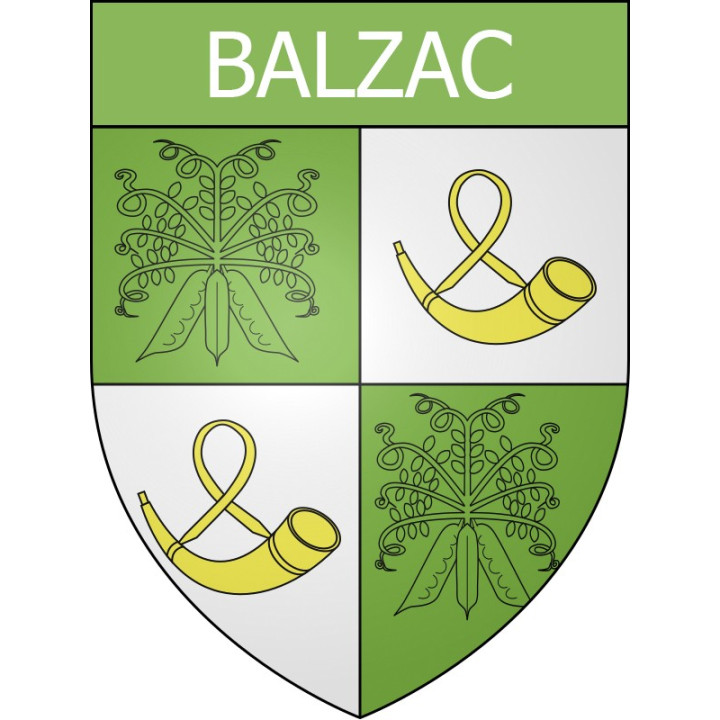 Stickers coat of arms Balzac adhesive sticker