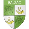 Pegatinas escudo de armas de Balzac adhesivo de la etiqueta engomada