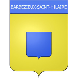 Pegatinas escudo de armas de Barbezieux-Saint-Hilaire adhesivo de la etiqueta engomada
