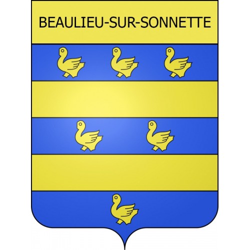 Stickers coat of arms Beaulieu-sur-Sonnette adhesive sticker