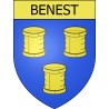Benest Sticker wappen, gelsenkirchen, augsburg, klebender aufkleber