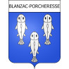 Stickers coat of arms Blanzac-Porcheresse adhesive sticker