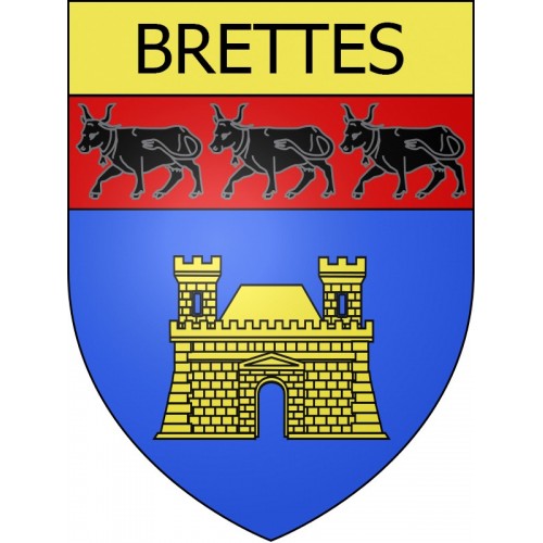 Brettes 16 ville Stickers blason autocollant adhésif