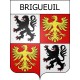 Pegatinas escudo de armas de Brigueuil adhesivo de la etiqueta engomada