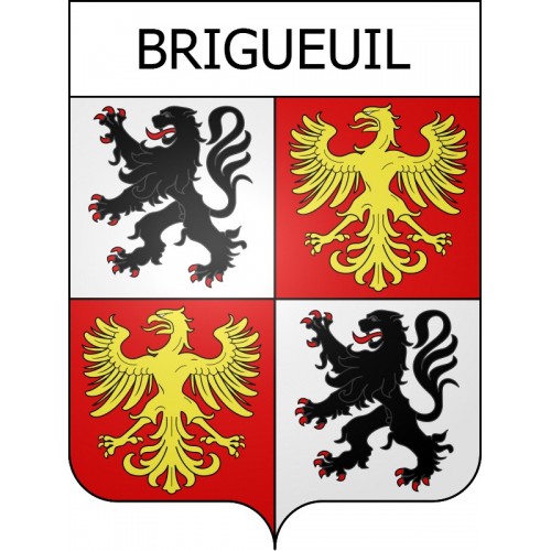 Stickers coat of arms Brigueuil adhesive sticker