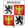 Stickers coat of arms Brigueuil adhesive sticker