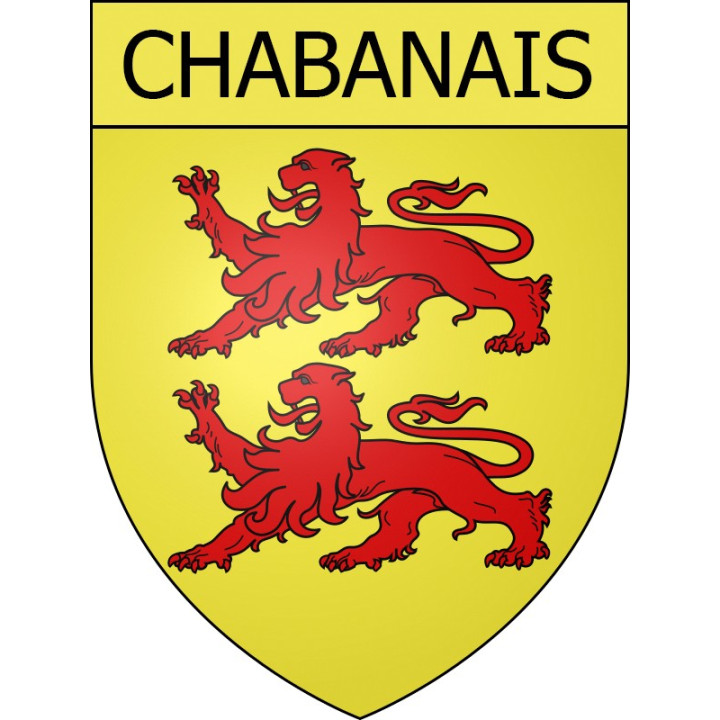 Stickers coat of arms Chabanais adhesive sticker