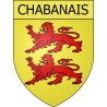 Pegatinas escudo de armas de Chabanais adhesivo de la etiqueta engomada
