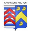 Stickers coat of arms Champagne-Mouton adhesive sticker