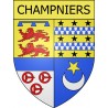 Champniers 16 ville Stickers blason autocollant adhésif