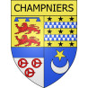 Champniers Sticker wappen, gelsenkirchen, augsburg, klebender aufkleber