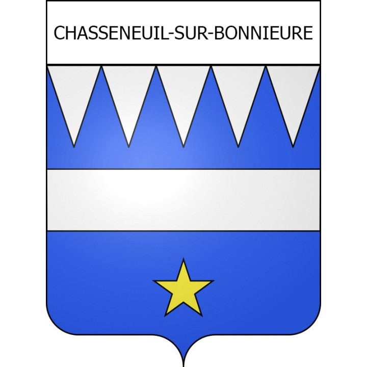 Chasseneuil-sur-Bonnieure Sticker wappen, gelsenkirchen, augsburg, klebender aufkleber