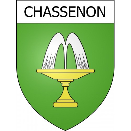 Chassenon 16 ville Stickers blason autocollant adhésif