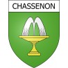 Chassenon Sticker wappen, gelsenkirchen, augsburg, klebender aufkleber