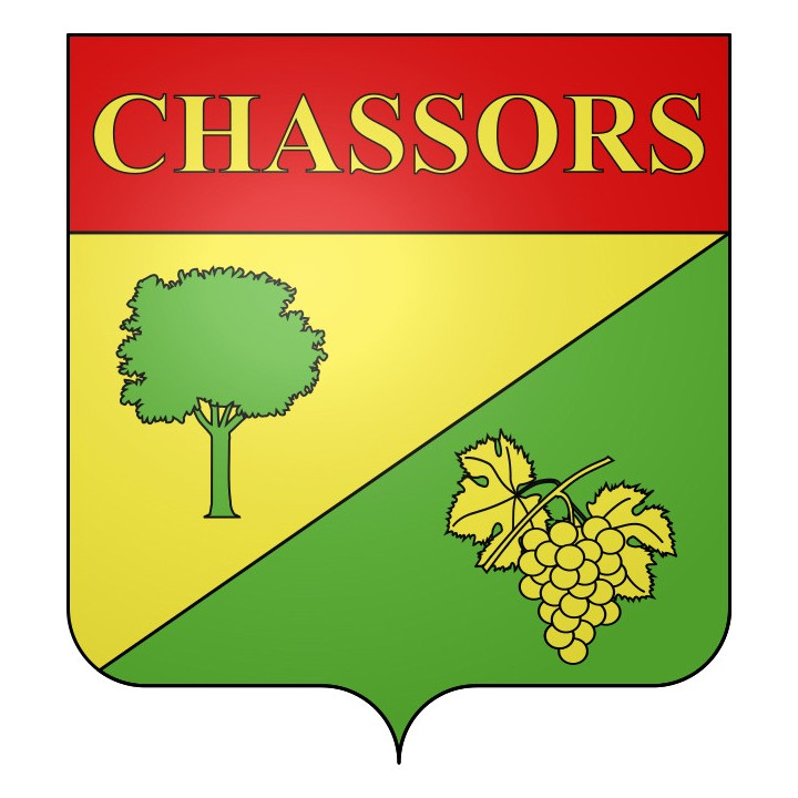 Chassors 16 ville Stickers blason autocollant adhésif