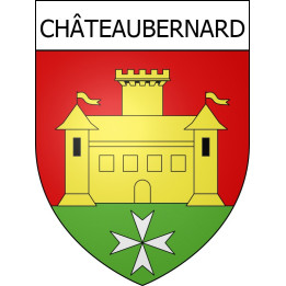Stickers coat of arms Châteaubernard adhesive sticker