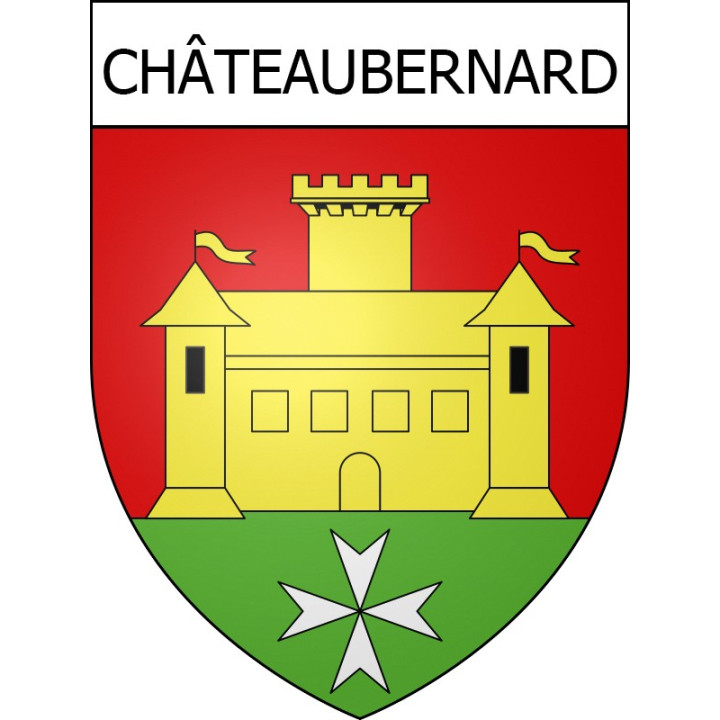 Châteaubernard Sticker wappen, gelsenkirchen, augsburg, klebender aufkleber