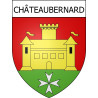 Pegatinas escudo de armas de Châteaubernard adhesivo de la etiqueta engomada