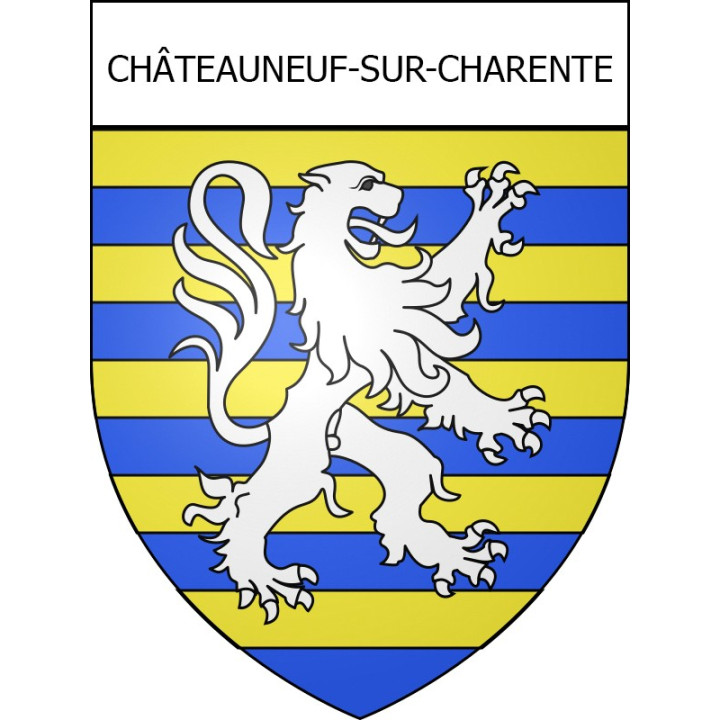 Châteauneuf-sur-Charente Sticker wappen, gelsenkirchen, augsburg, klebender aufkleber