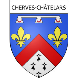 Stickers coat of arms Cherves-Châtelars adhesive sticker