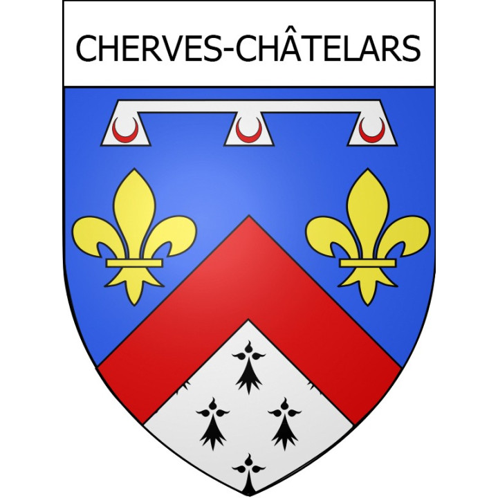 Cherves-Châtelars 16 ville Stickers blason autocollant adhésif