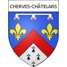 Cherves-Châtelars Sticker wappen, gelsenkirchen, augsburg, klebender aufkleber
