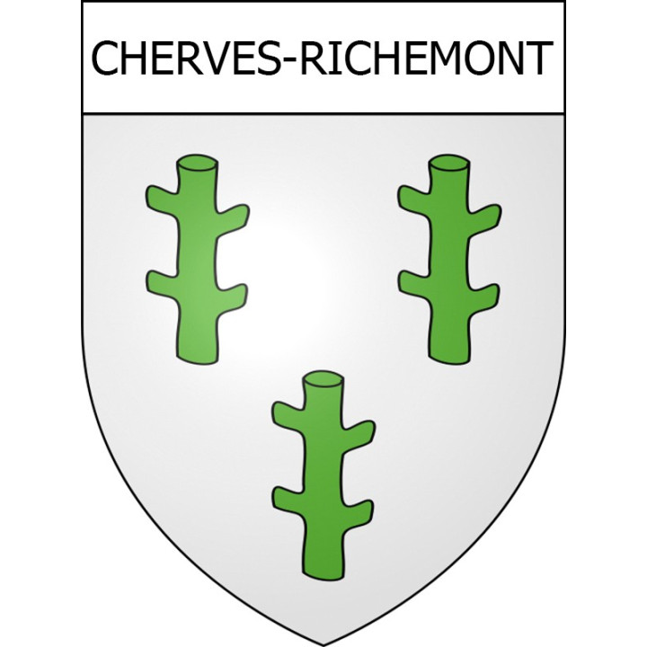 Stickers coat of arms Cherves-Richemont adhesive sticker